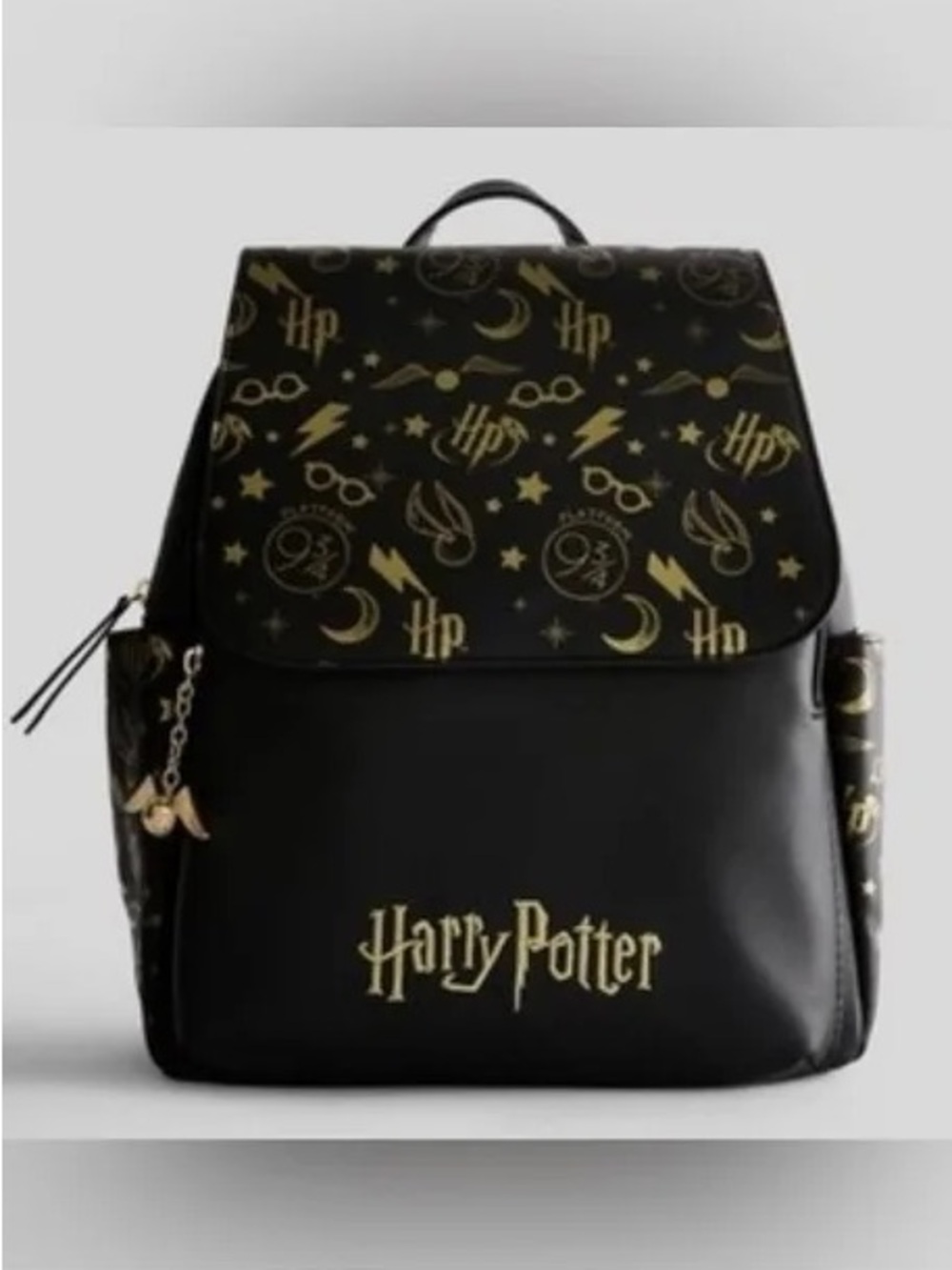 Primark Black and Gold Harry Potter Backpack